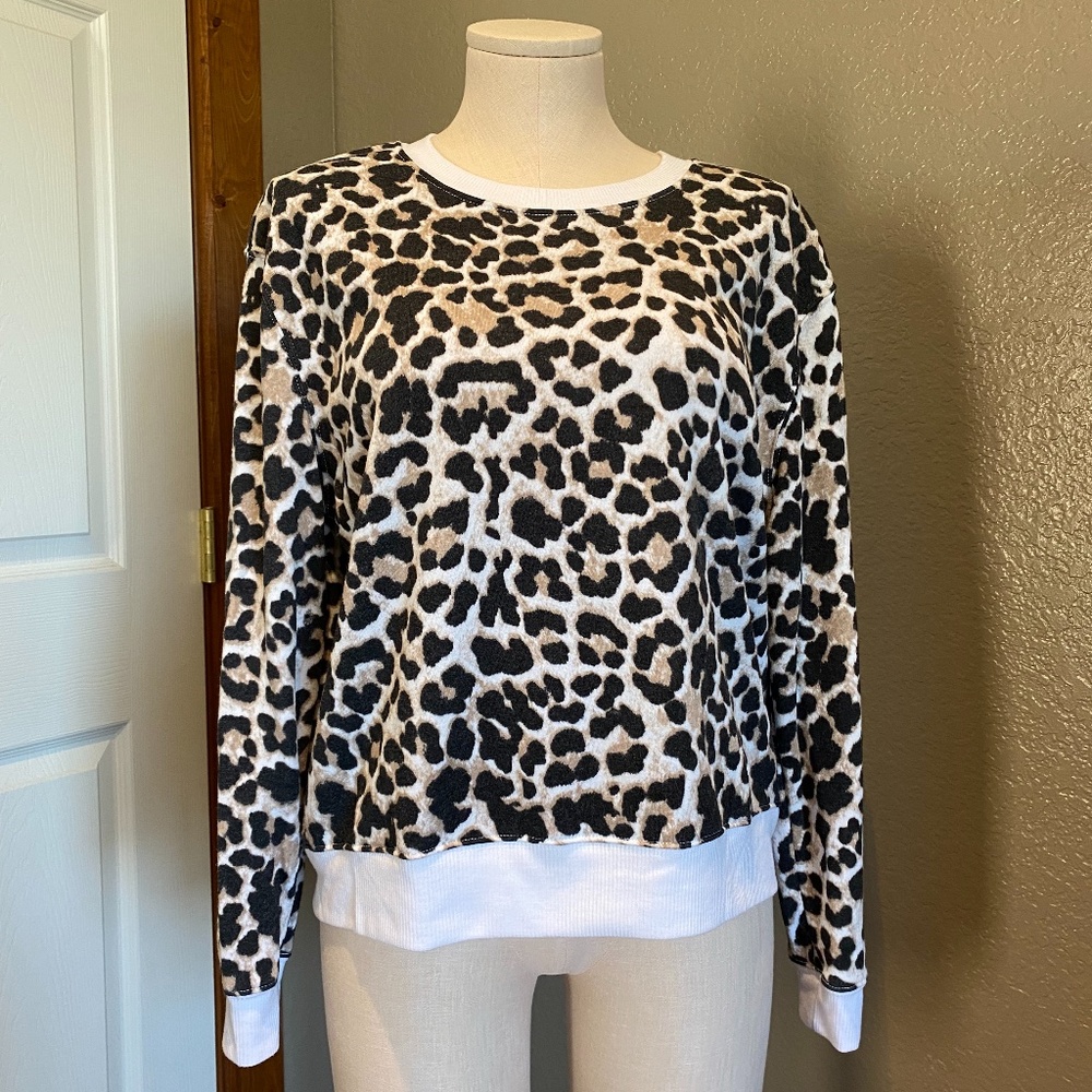 No Boundaries leopard print sweater
